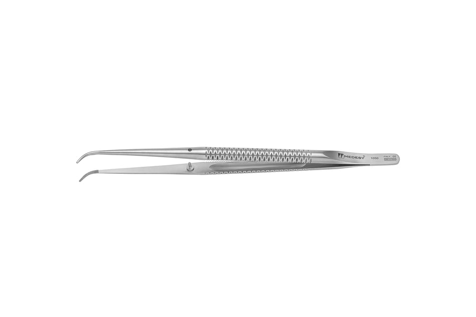 Pincet anatomisk buet med eller uden diamantbelægning, 18 cm