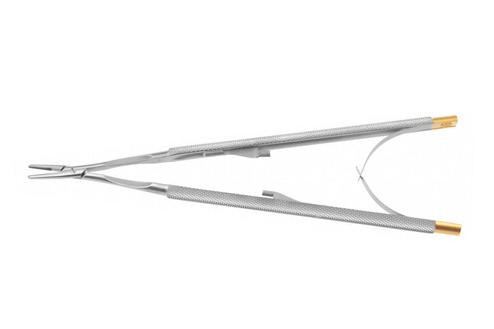 Mikro nåleholder lige 16 cm med HM kæber