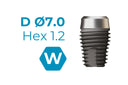 SSIII SA 7.0 mm Hex 1.2 Wide