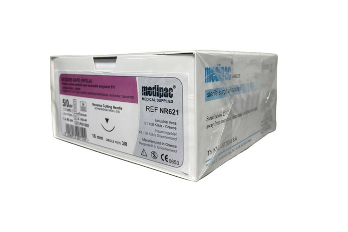 Neosorb (svarer til Vicryl rapid), flettet rapid sutur, hurtig resorberbar, pakning med 24 stk