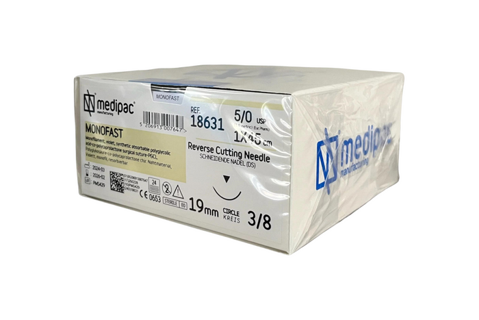 Monofast - Resorberbar monofilament sutur, violet, pakning med 24 stk