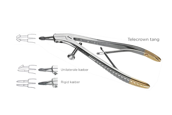 Telecrowntang med diamantkæber