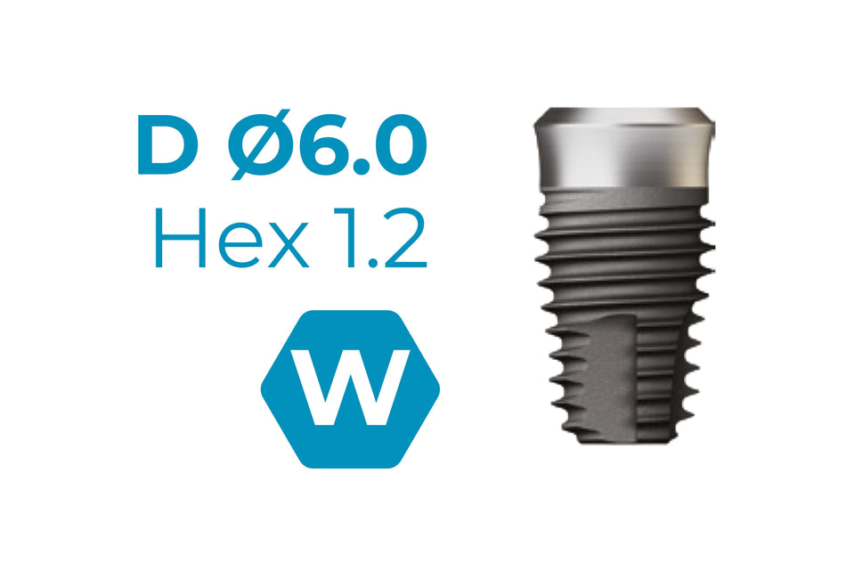 SSIII SA 6.0 mm Hex 1.2 Wide