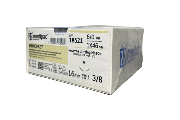 Monofast - Resorberbar monofilament sutur, violet, pakning med 24 stk