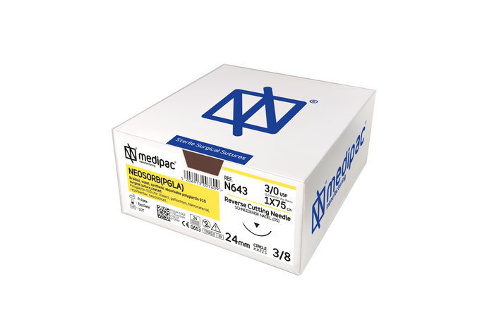 Neosorb (svarer til Vicryl almindelig), resorberbar, pakning med 24 stk