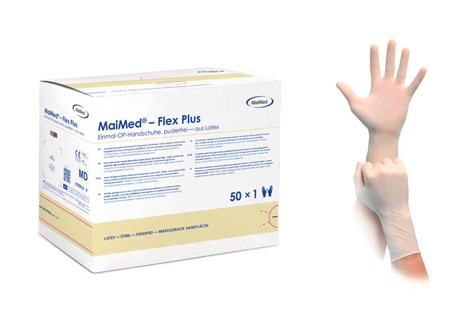 Flex Plus Latex handsker pakning med 50 par