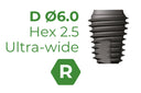 TSIII SA 6.0 mm Hex 2.5 Regular Ultra-Wide