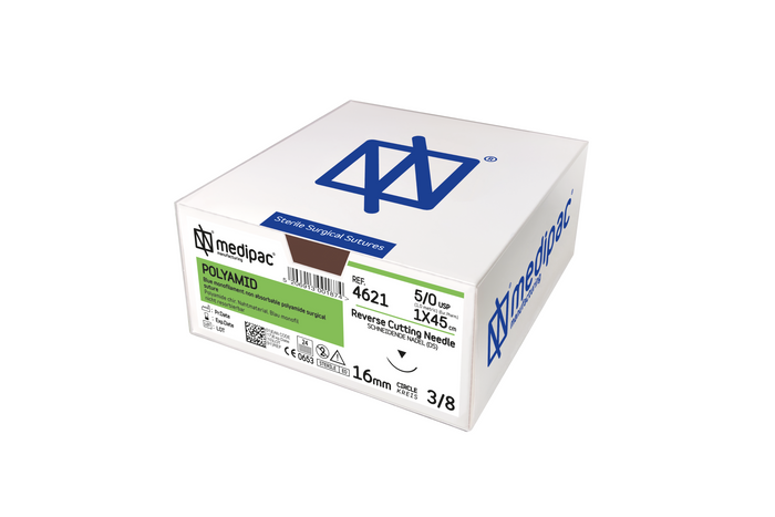Polyamid (Nylon), monofilament ikke resorberbar sutur, pakning med 24 stk