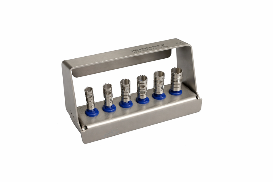 Lætgaard trepan borsæt, implantat eksplantation