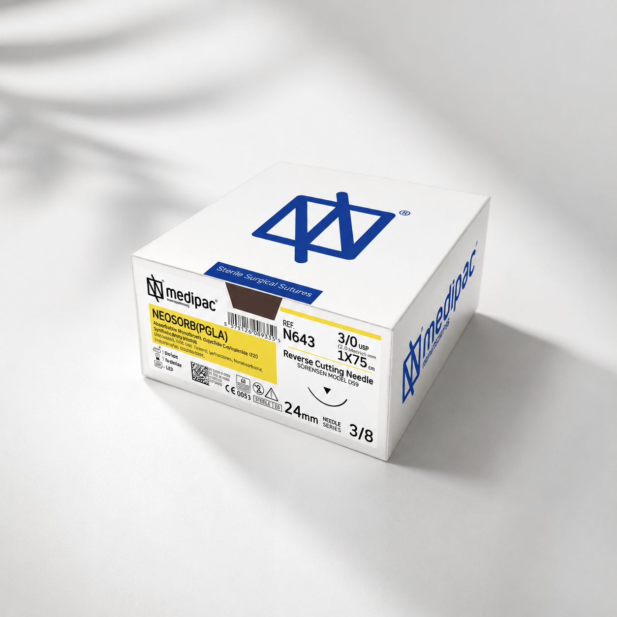 Neosorb (svarer til Vicryl almindelig) resorberbar