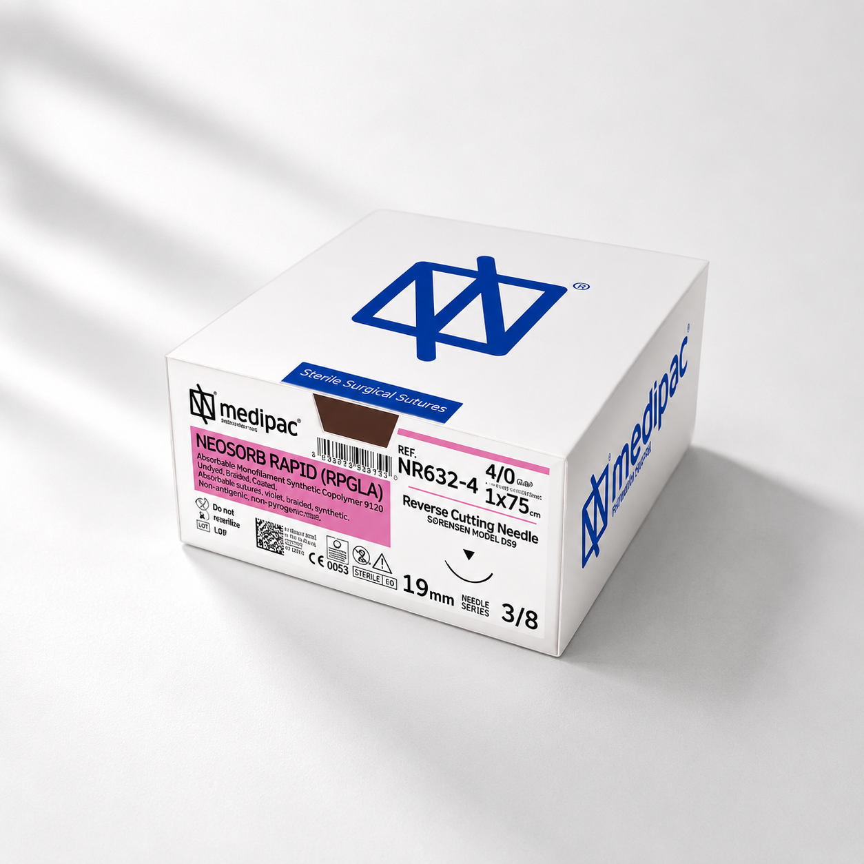 Neosorb (svarer til Vicryl rapid), flettet rapid sutur, hurtig resorberbar