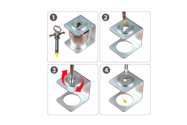 Kanyledemontering fra sprøjten