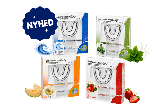 KOMFORT Cerkamed White 16 % tandblegningssæt – 2 × 1,2 g med skinneetui – Coming soon