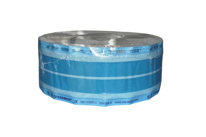 Autoklaverulle med fold, 7,5 cm x 100 m