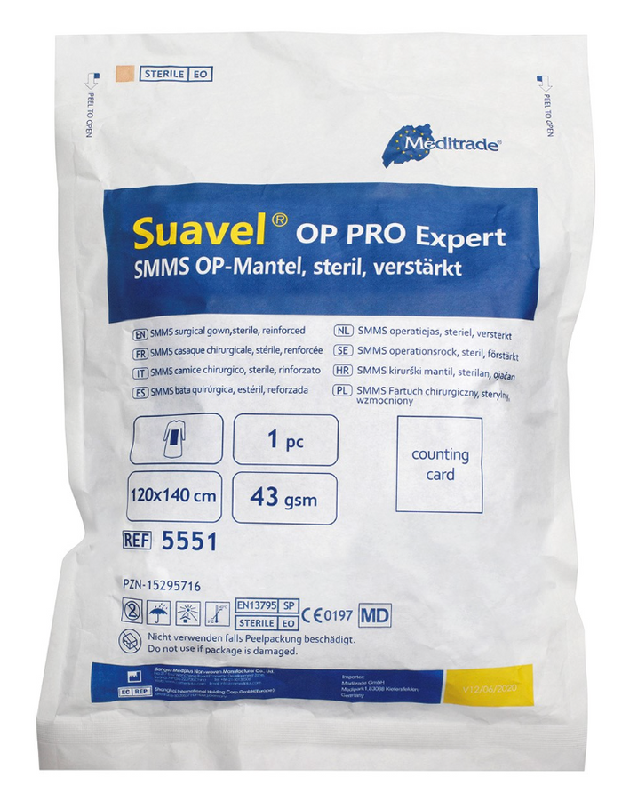 Suavel OP Pro Expert kittel, pakning med 30 stk