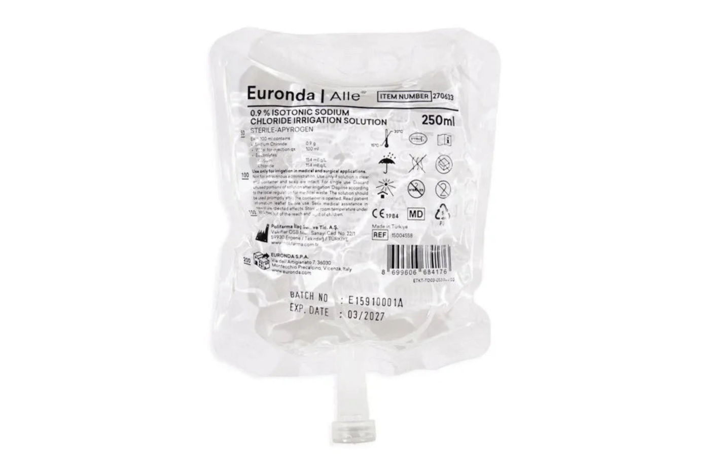 Komfort skyllevand natriumklorid, 20 x 250 ml poser - Nyhed