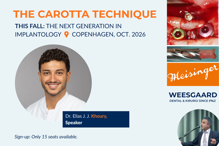 Nyhed: Carotta Technique, Dr. Elias Khoury, 3th October 2026, Copenhagen