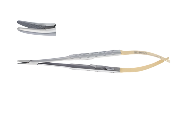 Komfort nåleholder Castroviejo "Classic grib " buet 18 cm