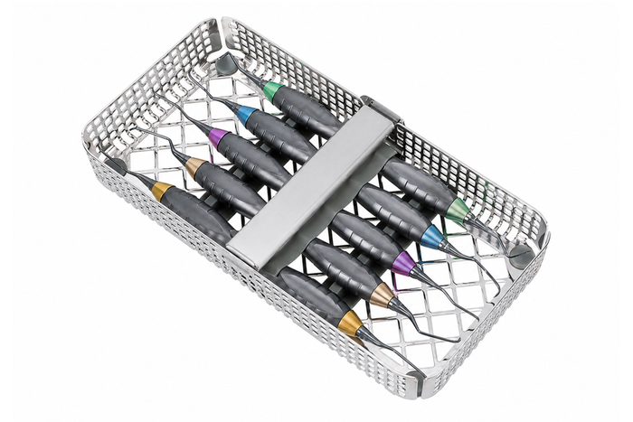 Parodontal curettesæt Z-Shape, 5 instrumenter inkl. 1/3 washtray